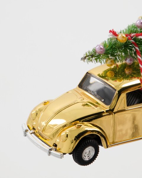 Vánoční autíčko Mini Xmas Car Golden