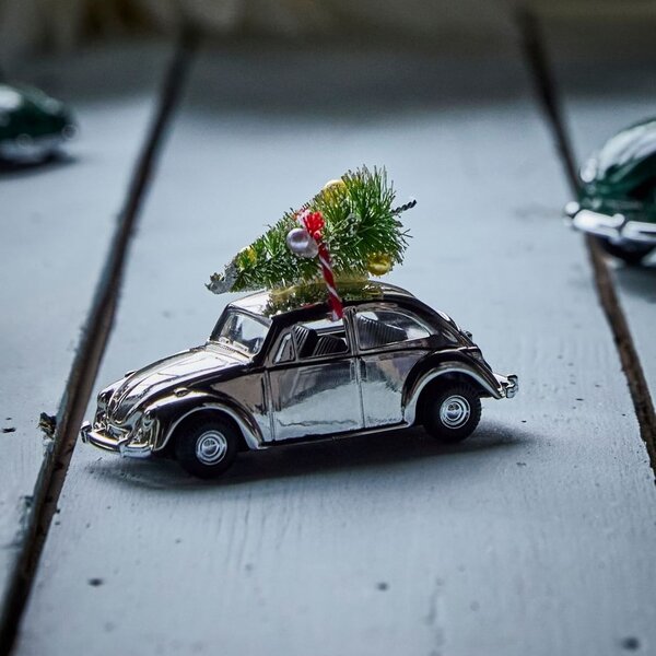 Vánoční autíčko Mini Xmas Car Silver