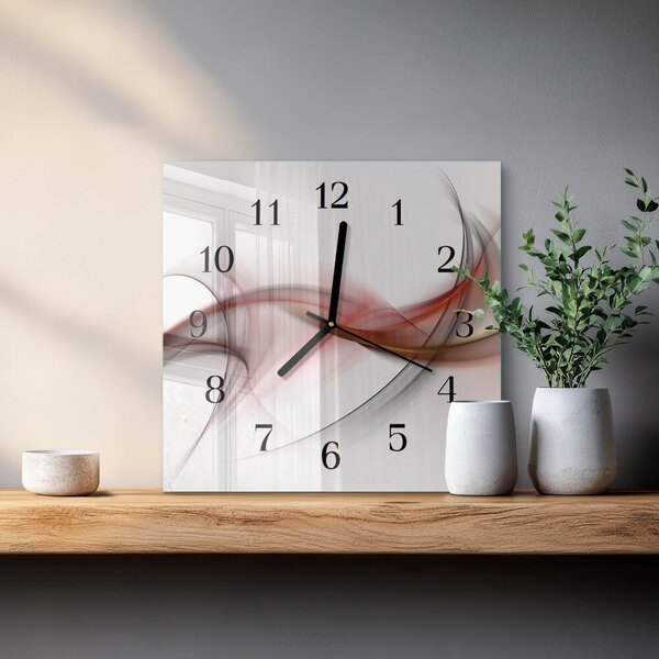 Skleněné hodiny na stěnu Abstrakce zskc-30x30-00176155