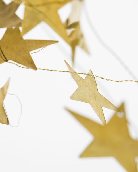 Girlanda Stars Antique Brass 150 cm