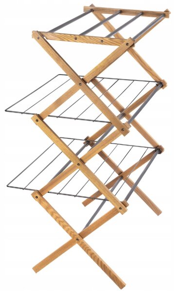 Erga Aurora Plus, věšák na sušení prádla 69x49,5x97 cm na postavení, hnědá-černá, ERG-SEP-1265SUAURPLUD
