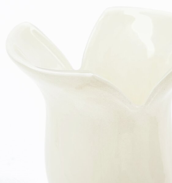 Skleněná váza Cuff Off-white