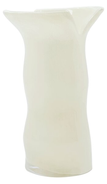 Skleněná váza Cuff Off-white