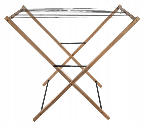 Erga Aurora Line, dřevěný věšák na sušení prádla 95x62,5x90 cm na postavení, hnědá-černá, ERG-SEP-1003SEPSULUNA