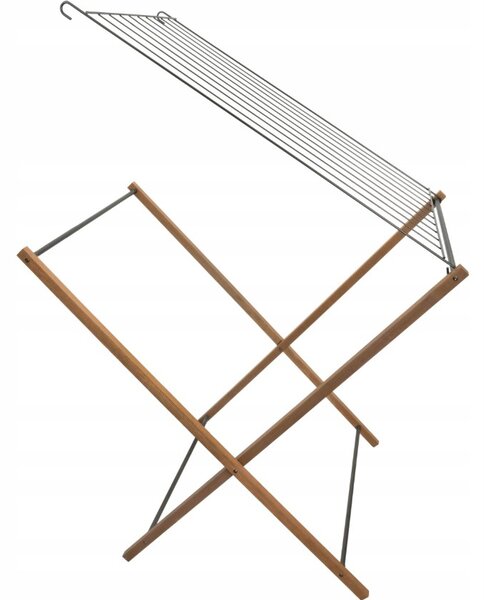 Erga Aurora Strong, dřevěný věšák na sušení prádla 97,5x69,5x90 cm na postavení, hnědá-černá, ERG-SEP-1002SEPSULUNA