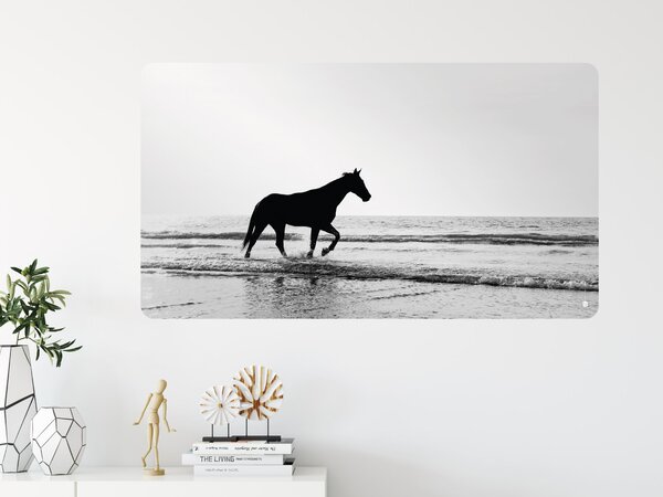 FUGU Kůň na pláži - přemístitelný plakát samolepicí Rozměr: L: (š x v) 126 x 70 cm