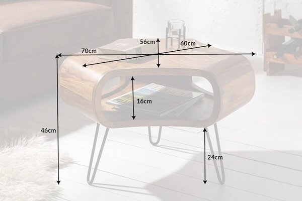 Konferenční stolek SPAN 70 cm - přírodní