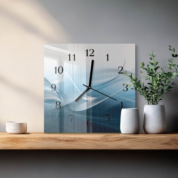 Skleněné hodiny na stěnu Abstrakce zskc-30x30-00176161
