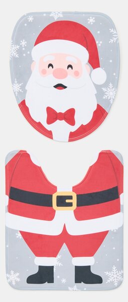 Sinsay - Koupelnové předložky s potiskem Santa Clause 3 kusy - vícebarevná