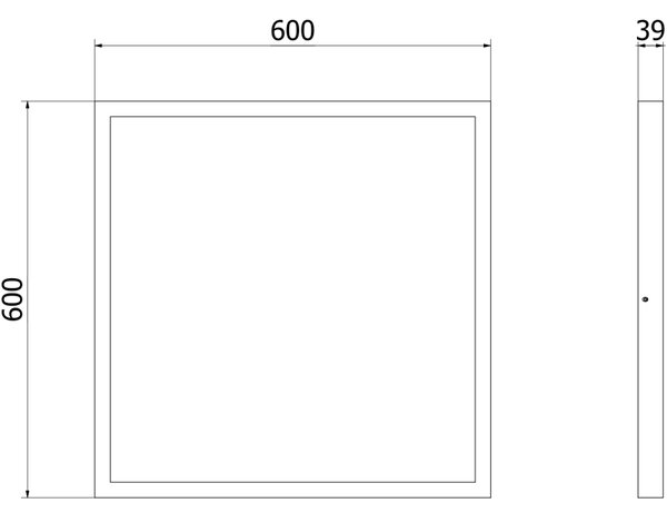 Mexen Brill-S, stropní LED panel 60×60 cm, 48 W, neutrální bílá 4000K, L206-060-060-4840-20
