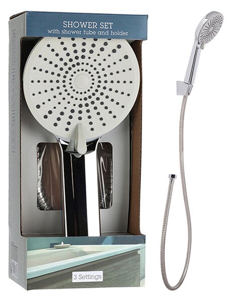 Bathroom Solutions® Sprchová hlavice a hadice s držákem 3 funkce