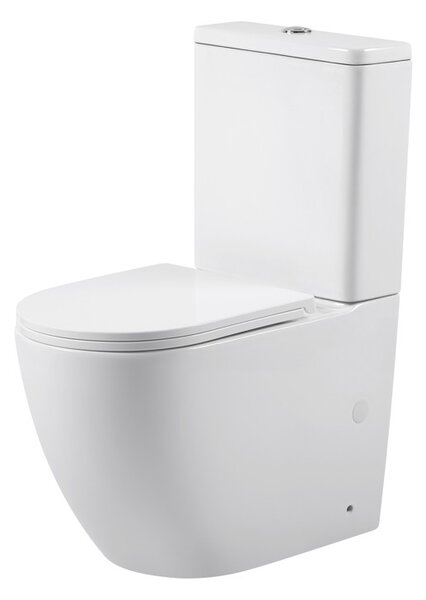 Erga Siena, WC kombi mísa 620x380x820 mm, Rimless + funkce bidetu + toaletní sedátko, bílá lesklá, ERG-V03-SIENA-RIM-BID-WH