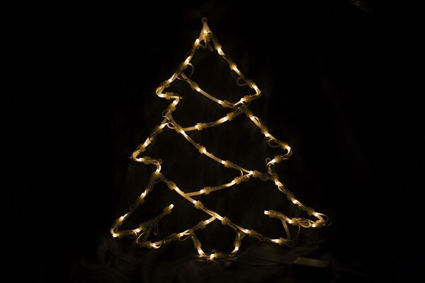 Vánoční LED dekorace do okna, STROM, 40 cm