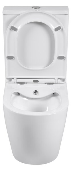 Erga Siena, WC kombi mísa 620x380x820 mm, Rimless + funkce bidetu + toaletní sedátko, bílá lesklá, ERG-V03-SIENA-RIM-BID-WH