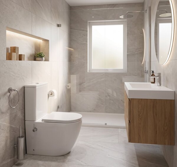 Erga Siena, WC kombi mísa 620x380x820 mm, Rimless + funkce bidetu + toaletní sedátko, bílá lesklá, ERG-V03-SIENA-RIM-BID-WH