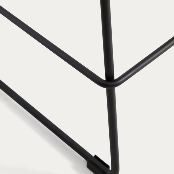 Kave Home Koňakově hnědá koženková barová židle Zahara 65 cm II