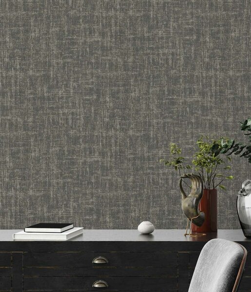 A.S. Création | Vliesová tapeta na zeď Geo Effect 38596-4 | 0,53 x 10,05 m | metalická, šedá