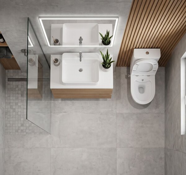 Erga Tina, WC kombi mísa 620x365x820 mm, Rimless + funkce bidetu + toaletní sedátko, bílá lesklá, ERG-V03-TINA-TO2-BID-WH