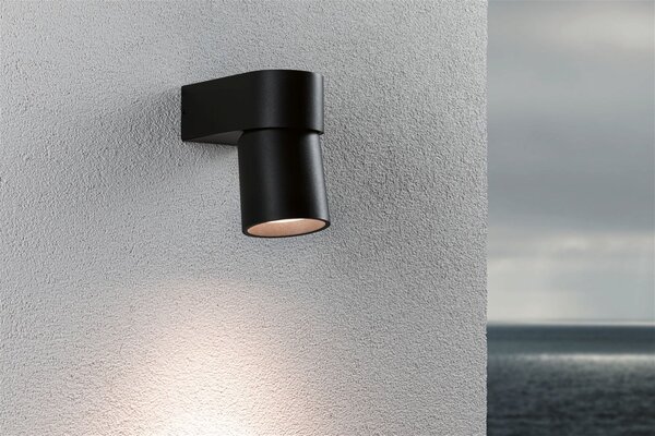 P 94820 LED venkovní nástěnné svítidlo Kimu IP44 80mm 3000K 8W 230V 70° antracit hliník - PAULMANN