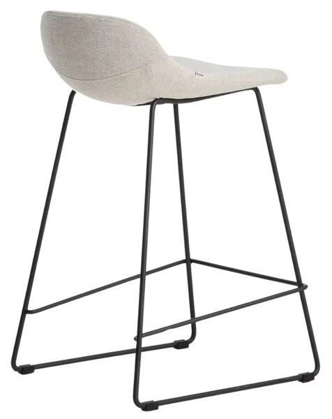 Kave Home Béžová látková barová židle Zahara 65 cm II