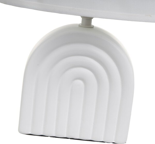 Bílá keramická stolní lampa s textilním stínidlem (výška 31 cm) – Casa Selección