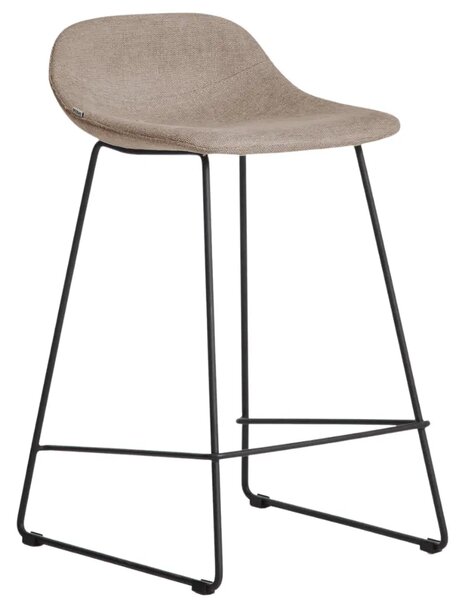 Kave Home Hnědá látková barová židle Zahara 65 cm II