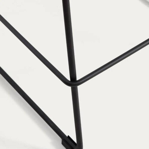 Kave Home Hnědá látková barová židle Zahara 65 cm II