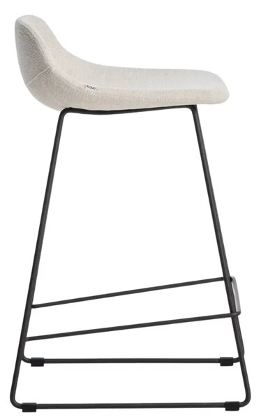 Kave Home Béžová látková barová židle Zahara 65 cm II