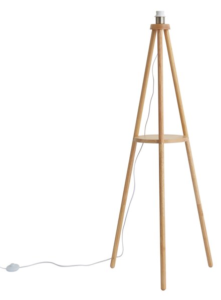 Skandinávská stojací lampa s trojnožkou dřevěná - Lou