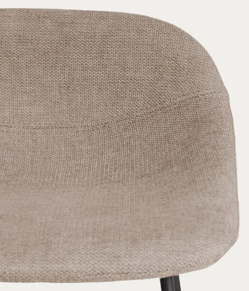 Kave Home Hnědá látková barová židle Zahara 65 cm II