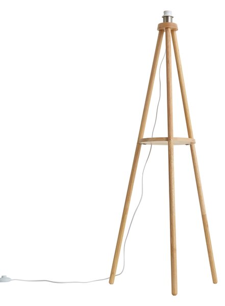 Skandinávská stojací lampa s trojnožkou dřevěná - Lou
