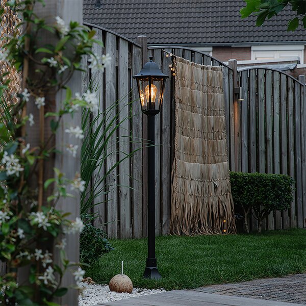 Chytrá venkovní stojací lampa černá 170 cm vč. WiFi ST64 - New Orleans