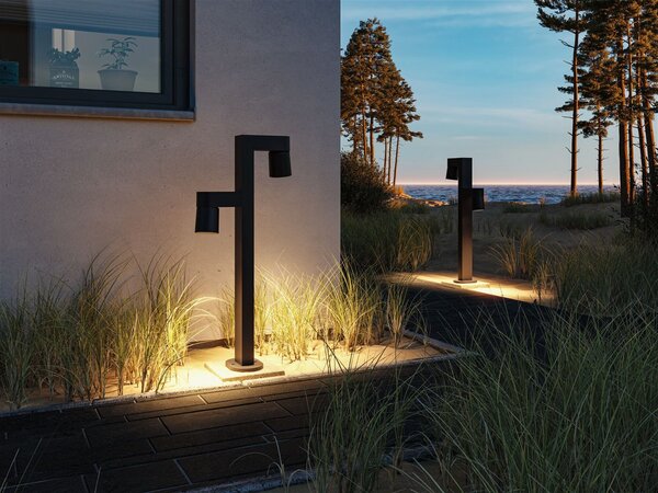P 94824 LED stojací svítidlo Kimu IP44 822mm 3000K 2x8W / 230V 70° antracit hliník - PAULMANN