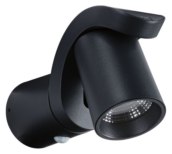 P 94830 LED venkovní nástěnné svítidlo Cuff pohybové čidlo IP44 76x217mm 3000K 10W 230V 70° antracit hliník - PAULMANN