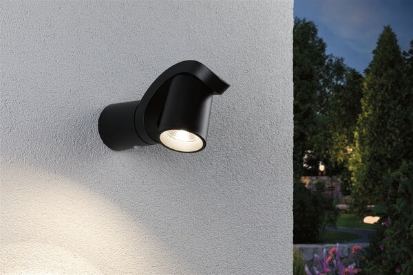 P 94830 LED venkovní nástěnné svítidlo Cuff pohybové čidlo IP44 76x217mm 3000K 10W 230V 70° antracit hliník - PAULMANN