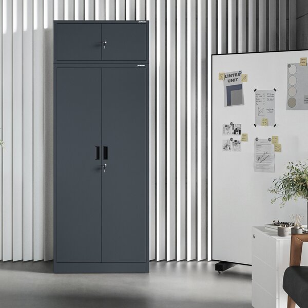 Kovová skříň JAN Compact 1750 x 800 x 400 mm, antracitová