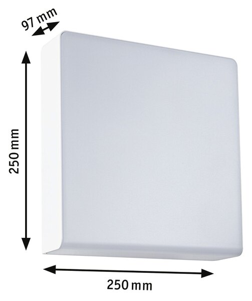 P 94841 LED venkovní nástěnné svítidlo Azalena pohybové čidlo HF senzor IP44 250x97mm 3000K 8,5W 230V bílá umělá hmota/hliník - PAULMANN