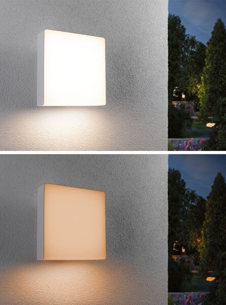 P 94843 LED venkovní nástěnné svítidlo Smart Home Zigbee 3.0 Azalena pohybové čidlo HF senzor IP44 250x97mm CCT 8,5W 230V bílá umělá hmota/hliník - PAULMANN