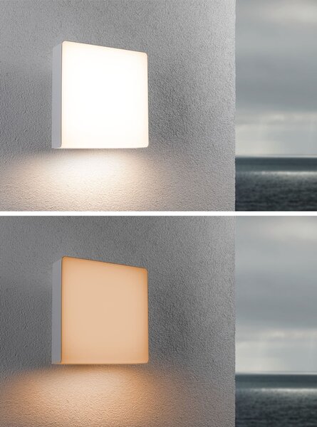 P 94843 LED venkovní nástěnné svítidlo Smart Home Zigbee 3.0 Azalena pohybové čidlo HF senzor IP44 250x97mm CCT 8,5W 230V bílá umělá hmota/hliník - PAULMANN