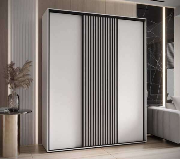 Šatní skříň s posuvnými dveřmi Lanko - 200 cm Barva: Dub Artisan