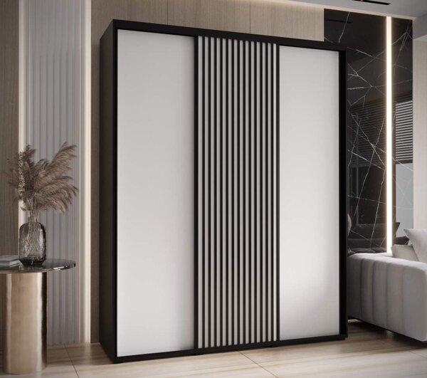 Šatní skříň s posuvnými dveřmi Lanko - 200 cm Barva: Dub Artisan