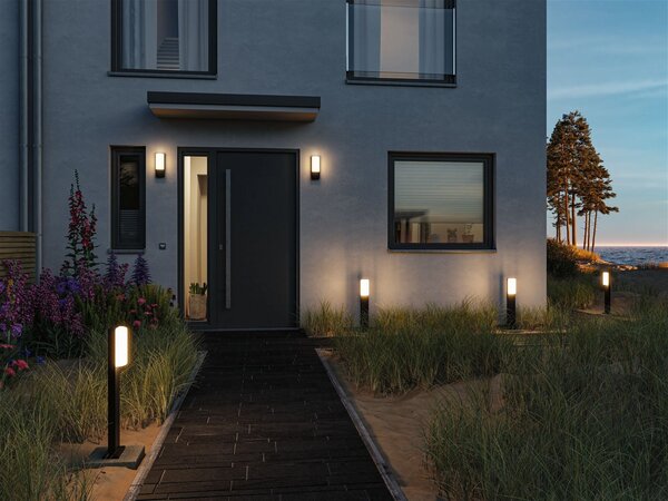P 94851 LED venkovní nástěnné svítidlo Bonnie pohybové čidlo IP44 93x77mm 3000K 8,5W 230V antracit hliník - PAULMANN