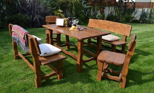 Zahradní set MO 101 - 150 cm moření výběr povrchové úpravy Dub
