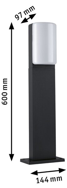 P 94852 LED stojací svítidlo Bonnie IP44 600mm 3000K 8,5W 230V antracit hliník - PAULMANN