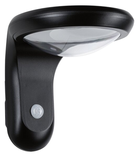 P 94854 Solární LED venkovní nástěnné svítidlo Diskola pohybové čidlo IP44 180x234mm 3000K 3,5W antracit umělá hmota - PAULMANN