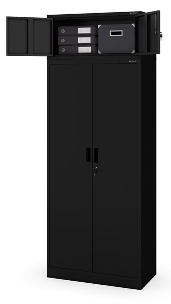 Černá kovová skříň JAN Compact 1750 x 800 x 400 mm