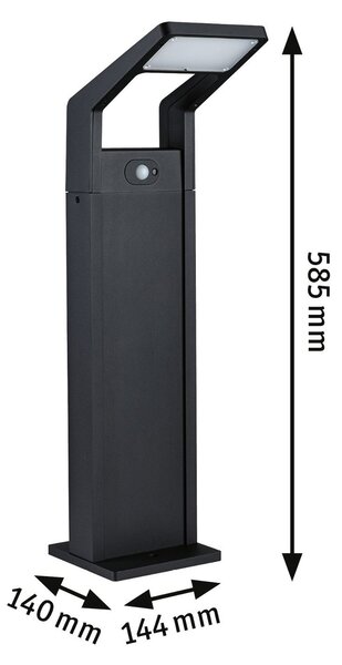 P 94860 LED stojací svítidlo Juntea pohybové čidlo IP44 585mm 3000K 11W 230V antracit hliník - PAULMANN