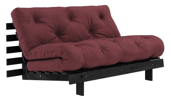 Vínová rozkládací pohovka 140 cm Roots Black Night – Karup Design