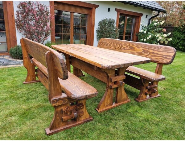 Zahradní set Stefanos VIII moření m1 Palisandr rozměry m1 150 cm