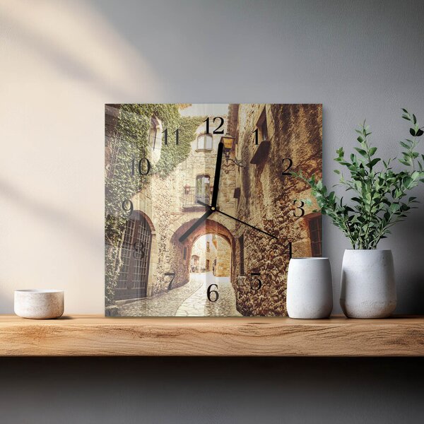 Skleněné hodiny na stěnu Avenue zskc-30x30-00176231